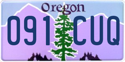 OR license plate 091CUQ