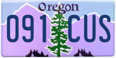 OR license plate 091CUS