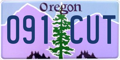 OR license plate 091CUT