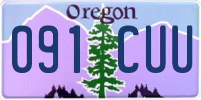 OR license plate 091CUU