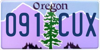 OR license plate 091CUX