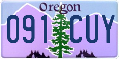 OR license plate 091CUY