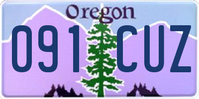 OR license plate 091CUZ