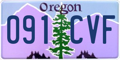 OR license plate 091CVF