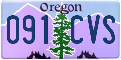 OR license plate 091CVS