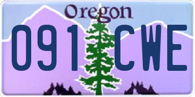 OR license plate 091CWE