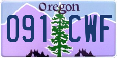 OR license plate 091CWF