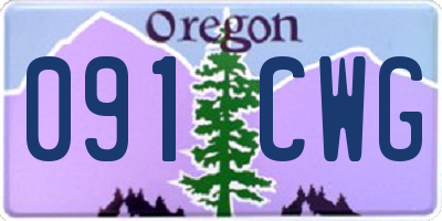 OR license plate 091CWG