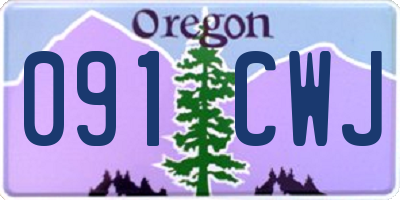 OR license plate 091CWJ