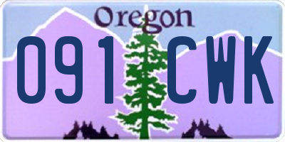 OR license plate 091CWK