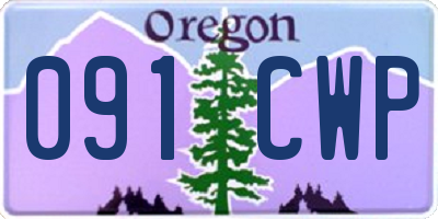 OR license plate 091CWP
