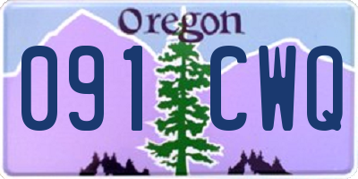 OR license plate 091CWQ