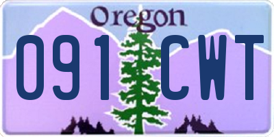 OR license plate 091CWT
