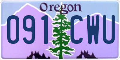 OR license plate 091CWU