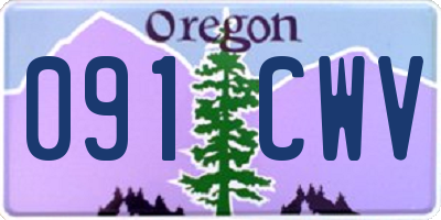 OR license plate 091CWV