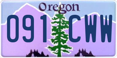 OR license plate 091CWW