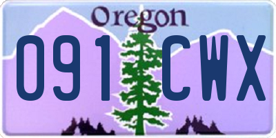 OR license plate 091CWX