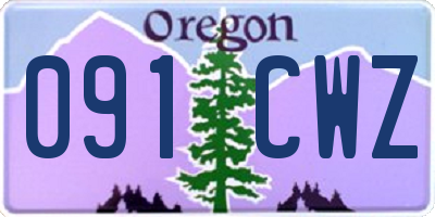 OR license plate 091CWZ