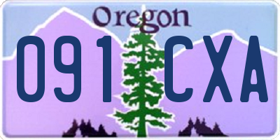 OR license plate 091CXA