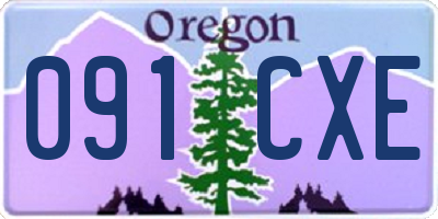 OR license plate 091CXE