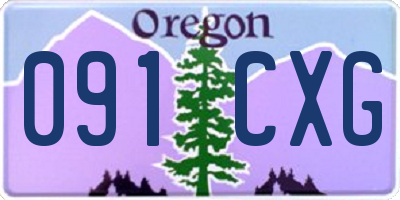 OR license plate 091CXG