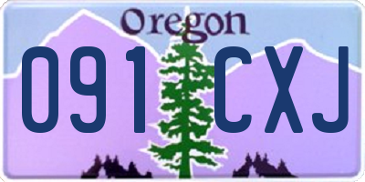 OR license plate 091CXJ