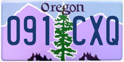 OR license plate 091CXQ