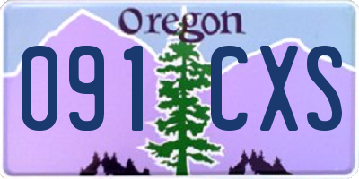 OR license plate 091CXS
