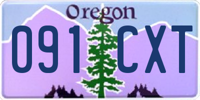 OR license plate 091CXT
