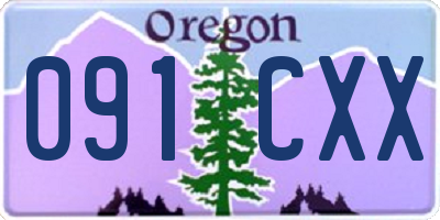 OR license plate 091CXX