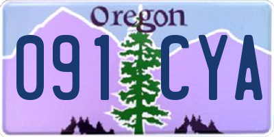 OR license plate 091CYA