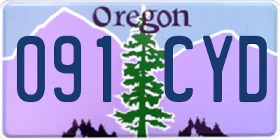 OR license plate 091CYD