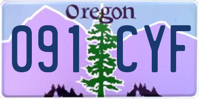 OR license plate 091CYF