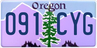 OR license plate 091CYG