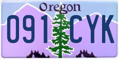OR license plate 091CYK