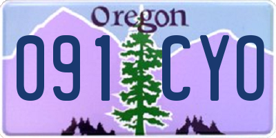 OR license plate 091CYO