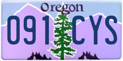 OR license plate 091CYS