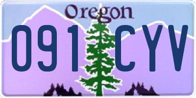 OR license plate 091CYV