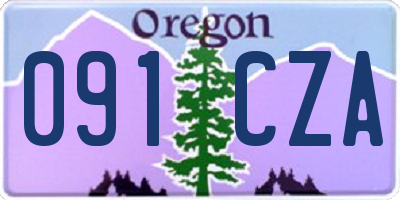 OR license plate 091CZA