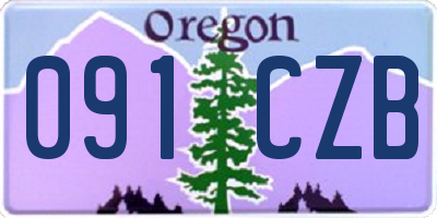OR license plate 091CZB
