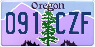 OR license plate 091CZF