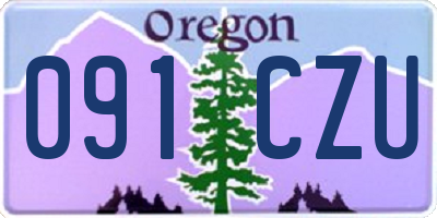 OR license plate 091CZU