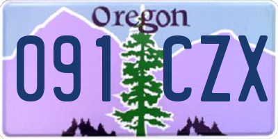 OR license plate 091CZX
