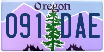 OR license plate 091DAE
