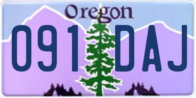 OR license plate 091DAJ