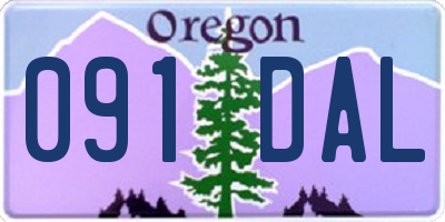 OR license plate 091DAL