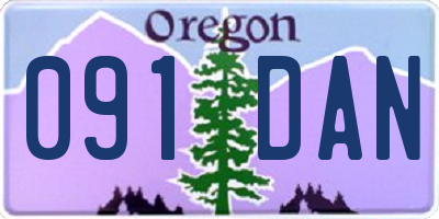 OR license plate 091DAN