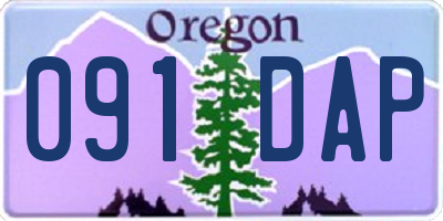 OR license plate 091DAP