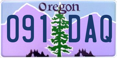 OR license plate 091DAQ