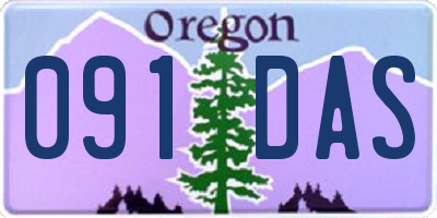 OR license plate 091DAS